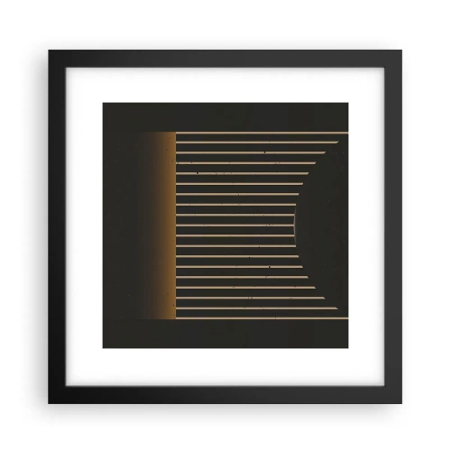 Póster en marco negro - Explorar la oscuridad - 30x30 cm
