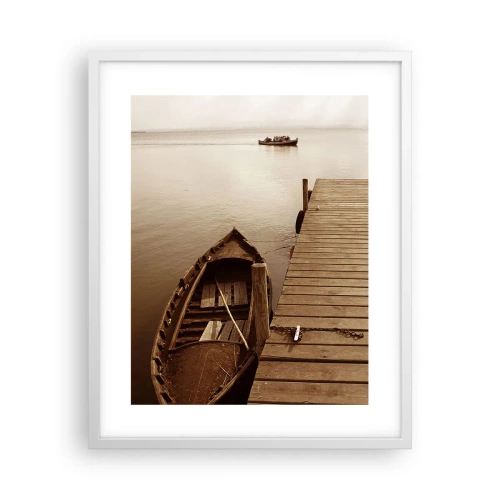 Póster en marco blanco - La auténtica paz - 40x50 cm