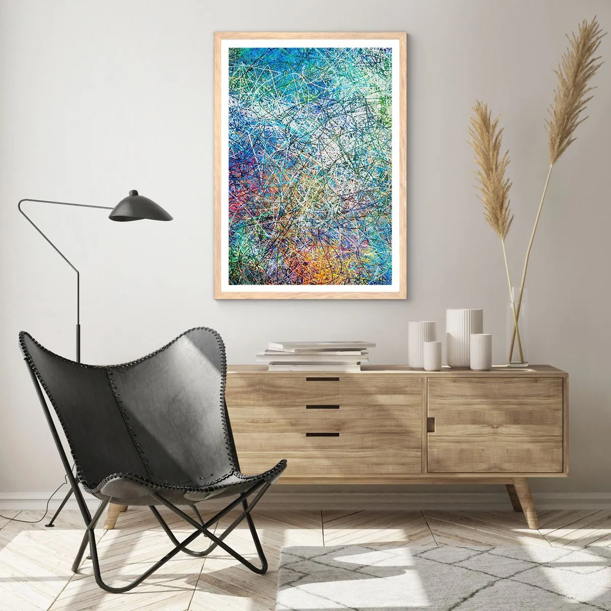 Póster en marco roble claro - No es tan fácil - 61x91 cm