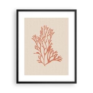 Póster en marco negro - Filigrana de coral - 40x50 cm