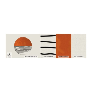 Muestra de fotomural autoadhesivo Deluxe Sticker - En un ambiente japonés - Abstracción, Pedazo, Minimalismo - 100x30 cm