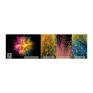 Muestra de fotomural autoadhesivo Deluxe Sticker - El nacimiento de los colores - Abstracción, Pedazo, Fantasía - 100x30 cm