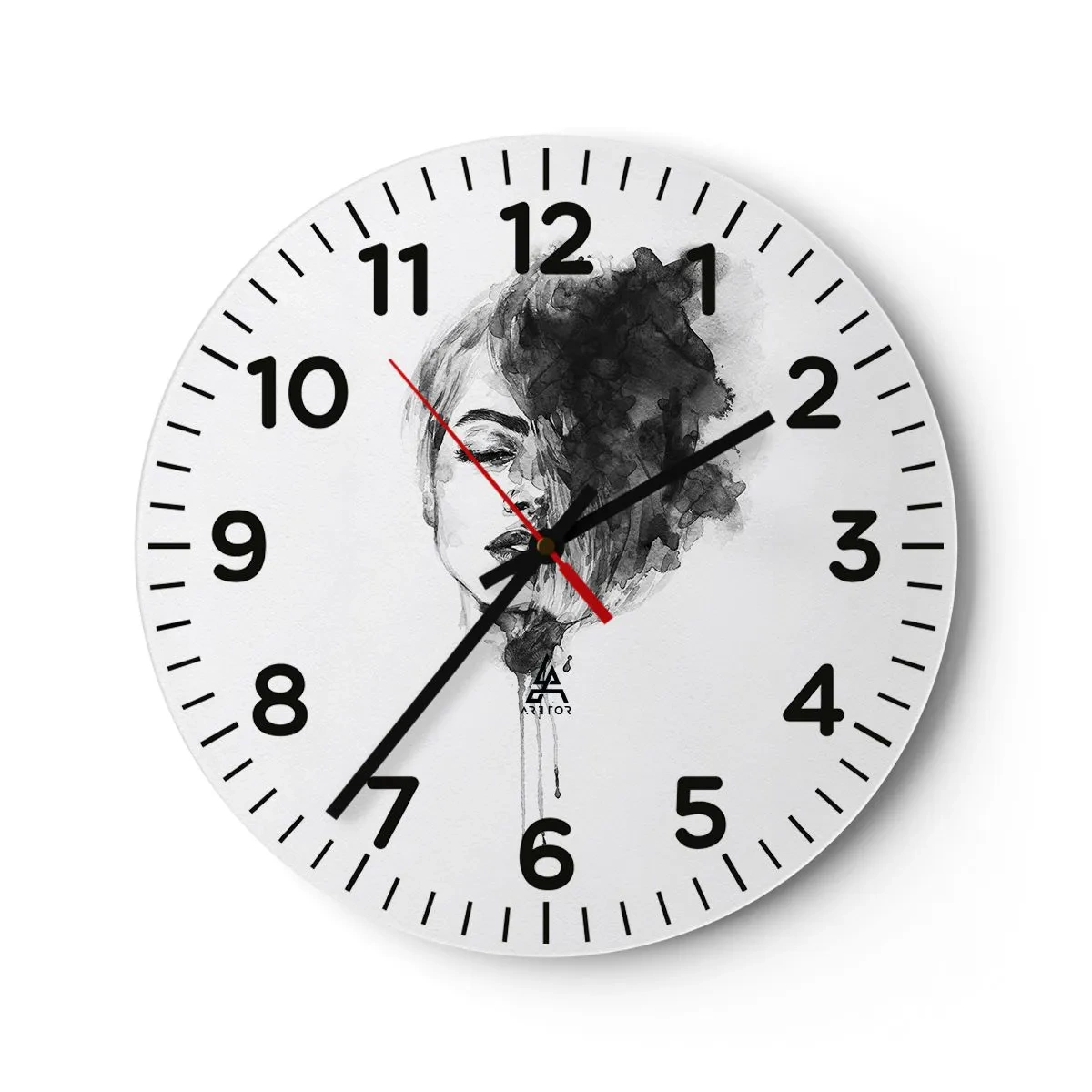 Reloj de pared - Reloj de vidrio - Sueños en femenino - 40x40 cm