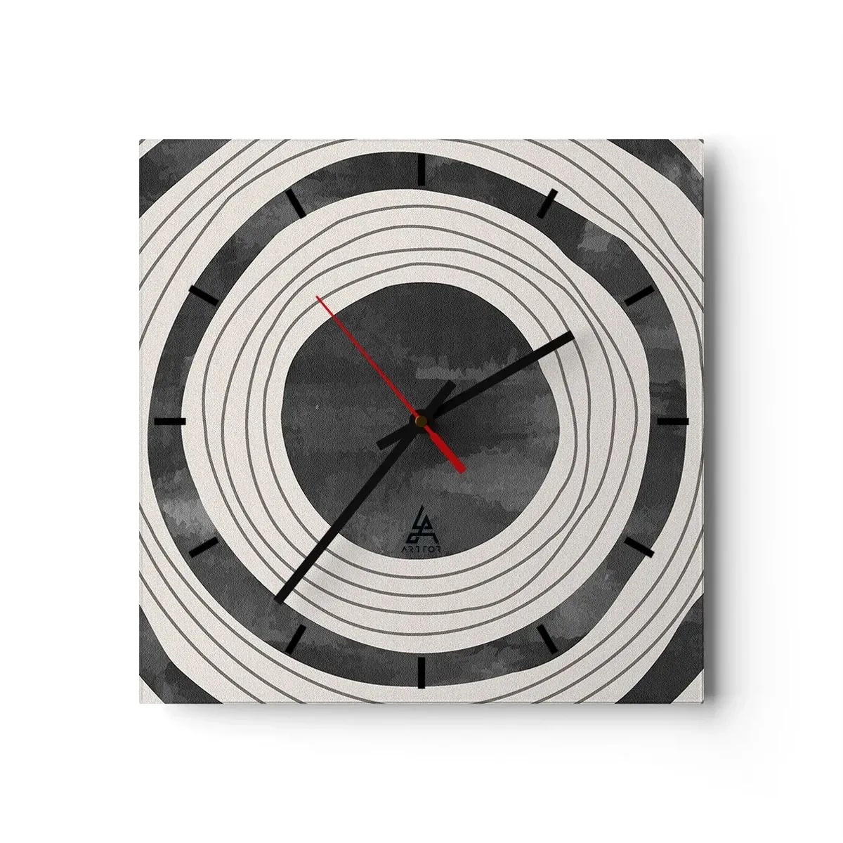 Reloj de pared - Reloj de vidrio - En el centro mismo - 40x40 cm