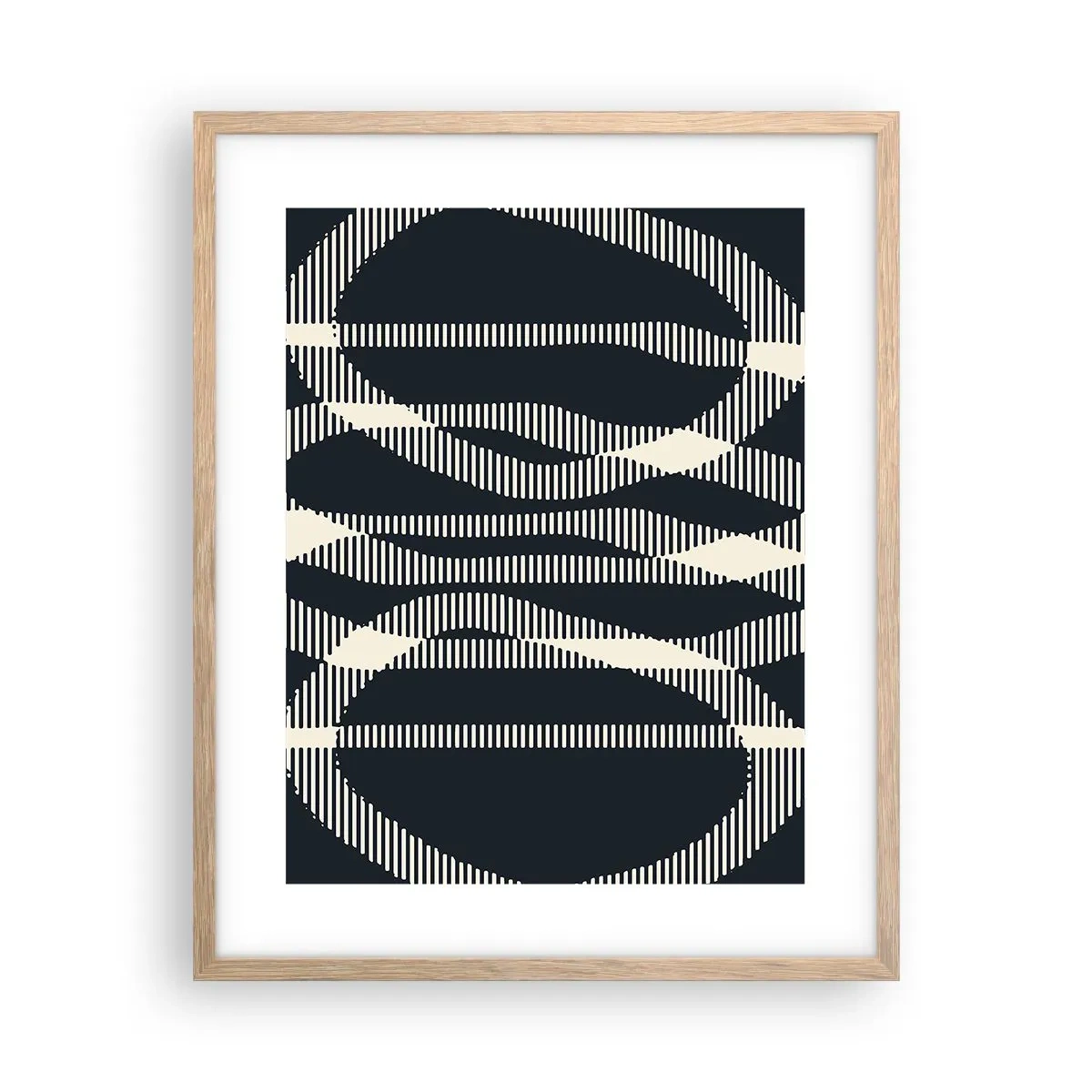 Póster en marco roble claro - Un intento de romper la oscuridad - 40x50 cm