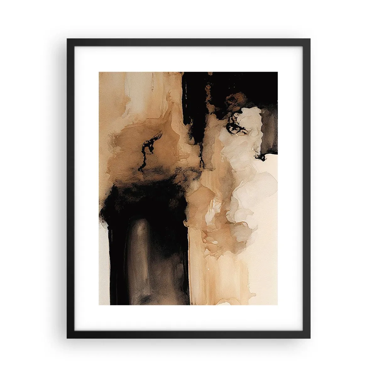 Póster en marco negro - Una abstracción intrigante - 40x50 cm