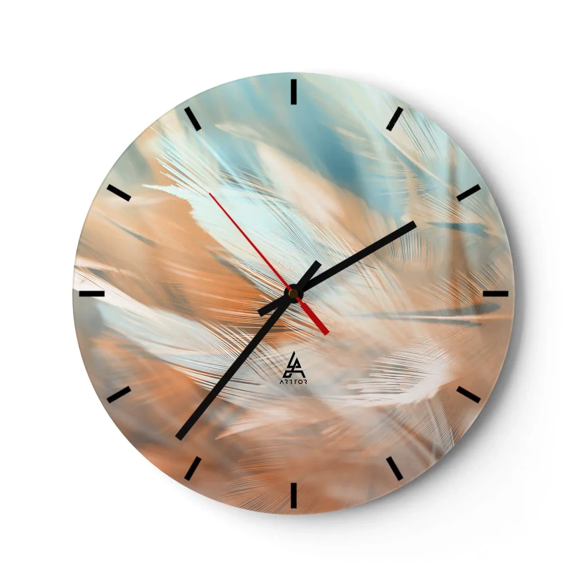 Reloj de pared - Reloj de vidrio - En la tierra de la suavidad - 40x40 cm
