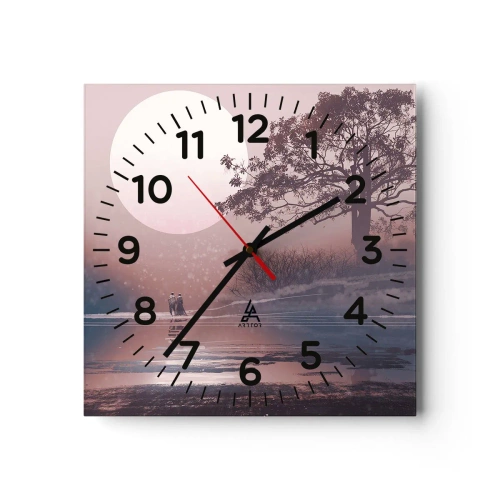 Reloj de pared - Reloj de vidrio - Rarezas nocturnas - 30x30 cm
