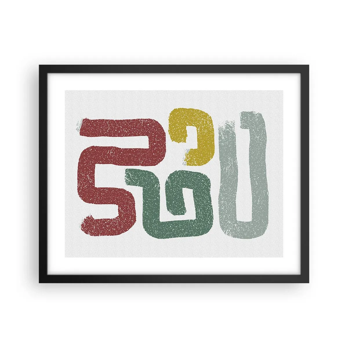 Póster en marco negro - En un idioma desconocido - 50x40 cm