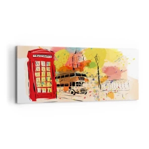 Cuadro sobre lienzo - Impresión de Imagen - Una ciudad de la diversidad - 100x40 cm