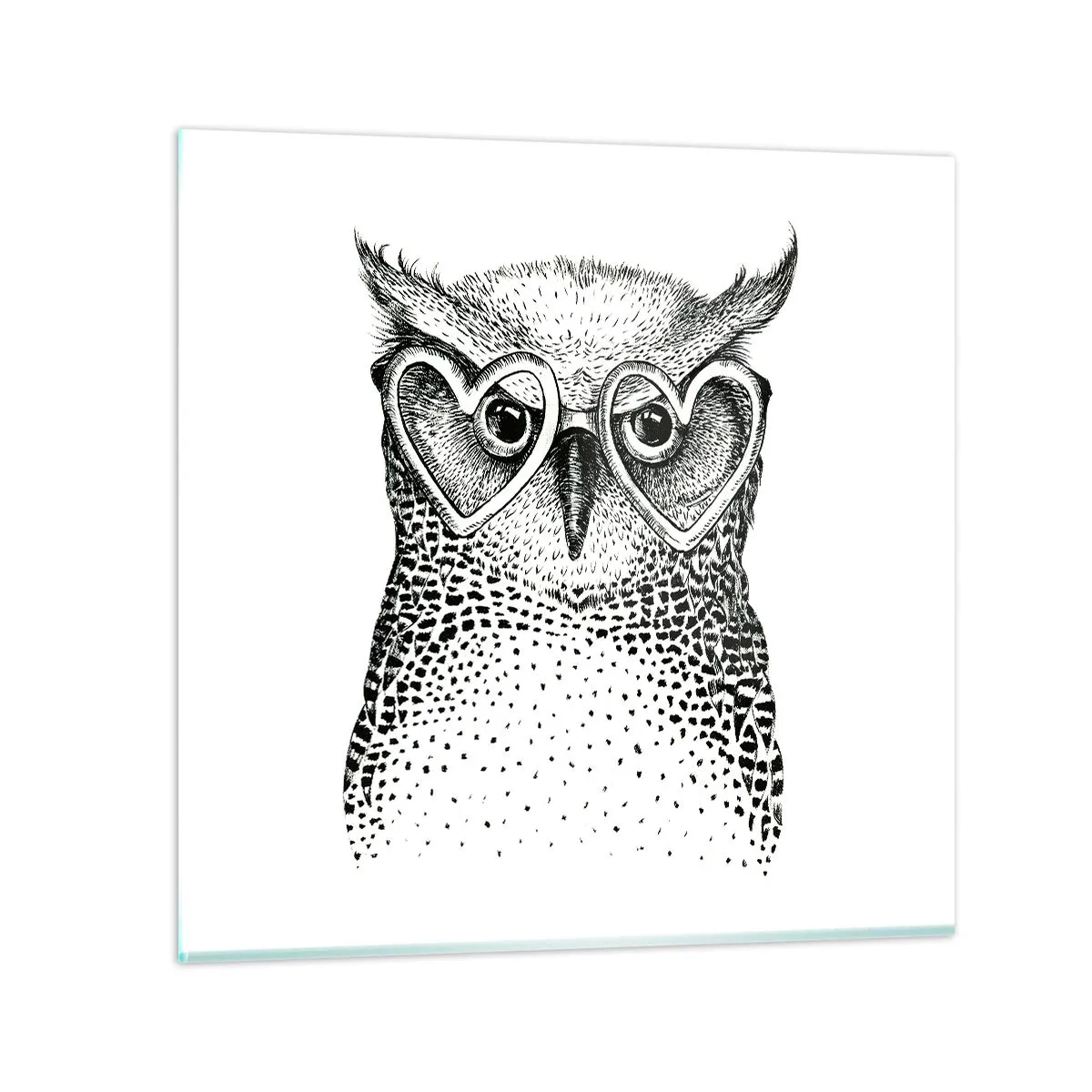 Cuadro sobre vidrio - Impresiones sobre Vidrio - Con sabiduría y amor - 50x50 cm