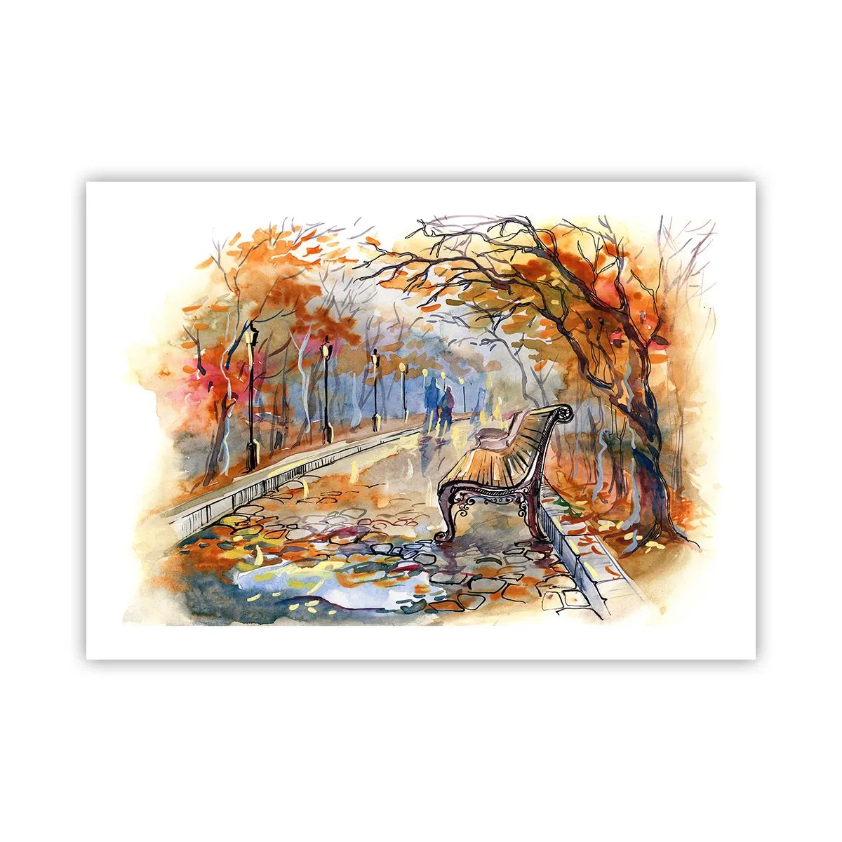 Póster - Caminemos juntos hacia el otoño - 70x50 cm