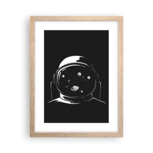 Póster en marco roble claro - Bonita vista - 30x40 cm