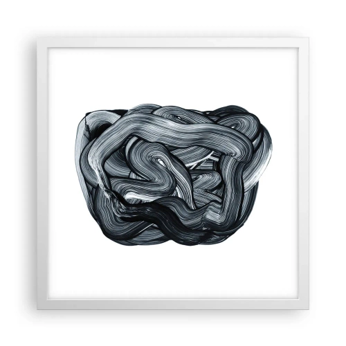 Póster en marco blanco - No es tan sencillo - 40x40 cm