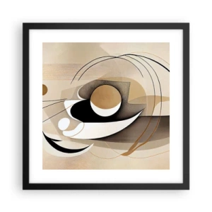 Póster en marco negro - Composición: la esencia de las cosas - 40x40 cm