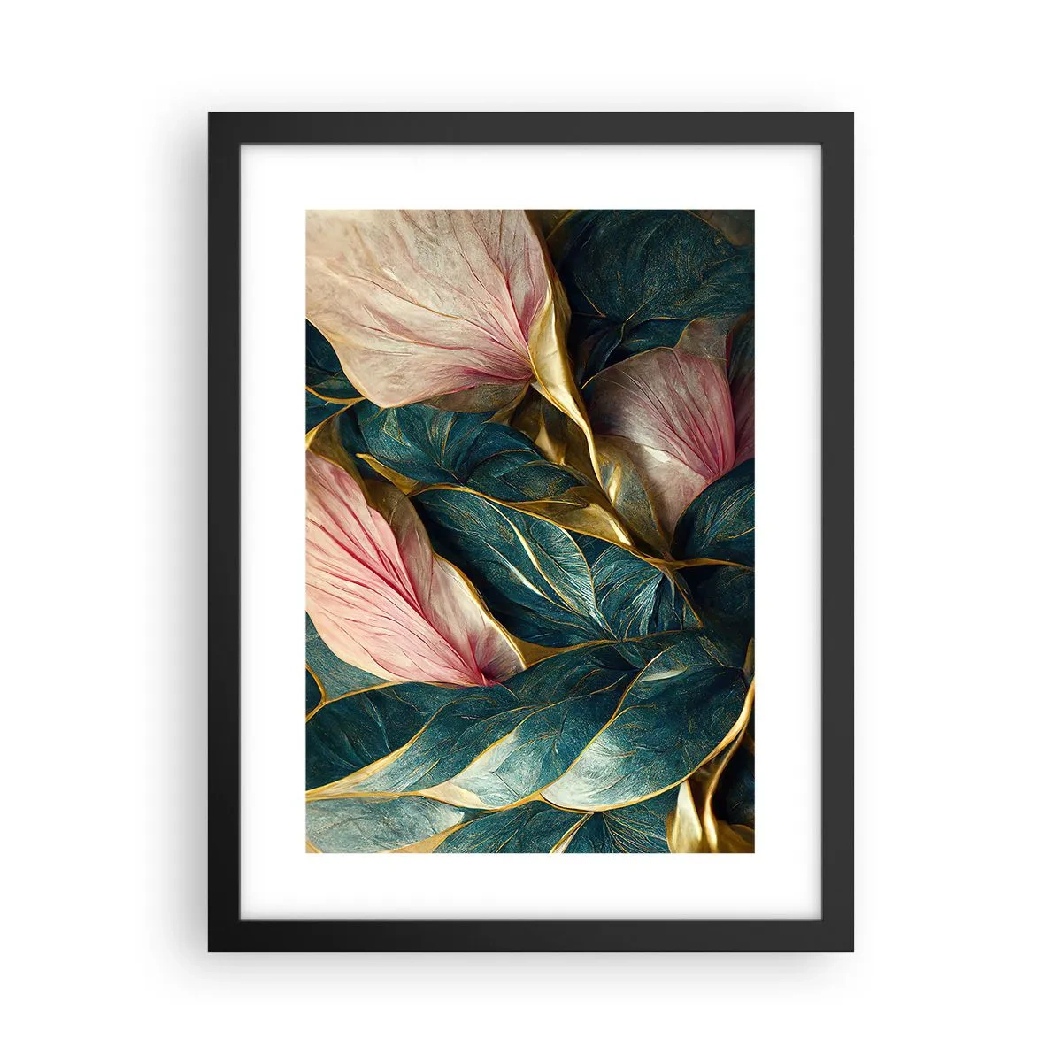 Póster en marco negro - Elegancia y estilo naturales - 30x40 cm