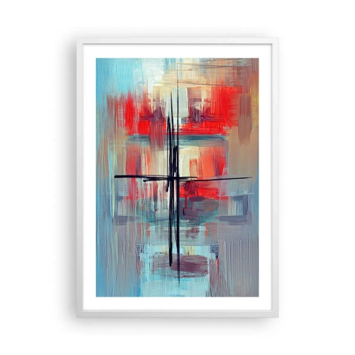 Póster en marco blanco - Paisaje en una dimensión desconocida - 50x70 cm