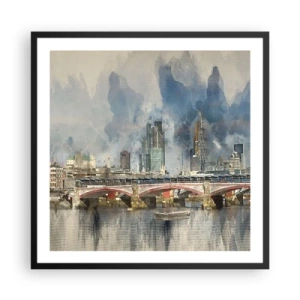 Póster en marco negro - Londres en todo su esplendor - 60x60 cm