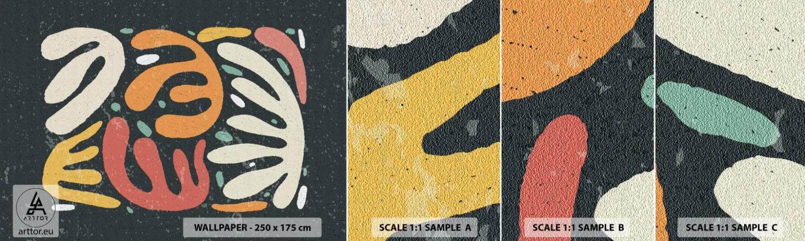 Muestra de fotomural autoadhesivo Deluxe Sticker - Composición - Estoy a punto de atraparte - bohemia, Minimalismo, Envejecido - 100x30 cm