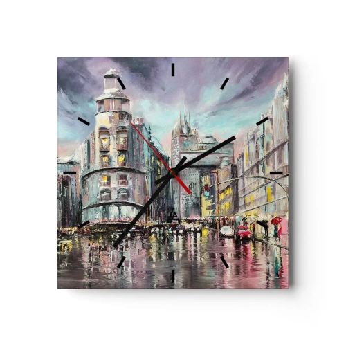 Reloj de pared - Reloj de vidrio - Va a ser una buena noche - 40x40 cm
