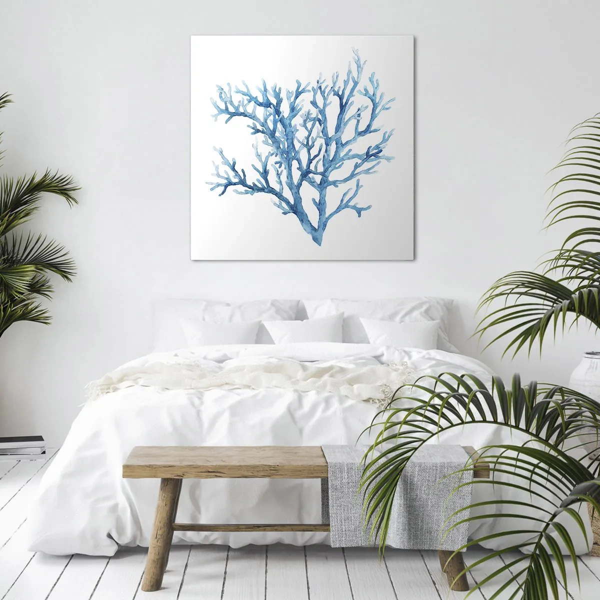 Cuadro sobre lienzo - Impresión de Imagen - Filigrana marina - 40x40 cm