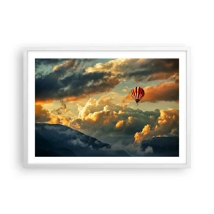 Póster en marco blanco - Vuelo porque quiero - 70x50 cm