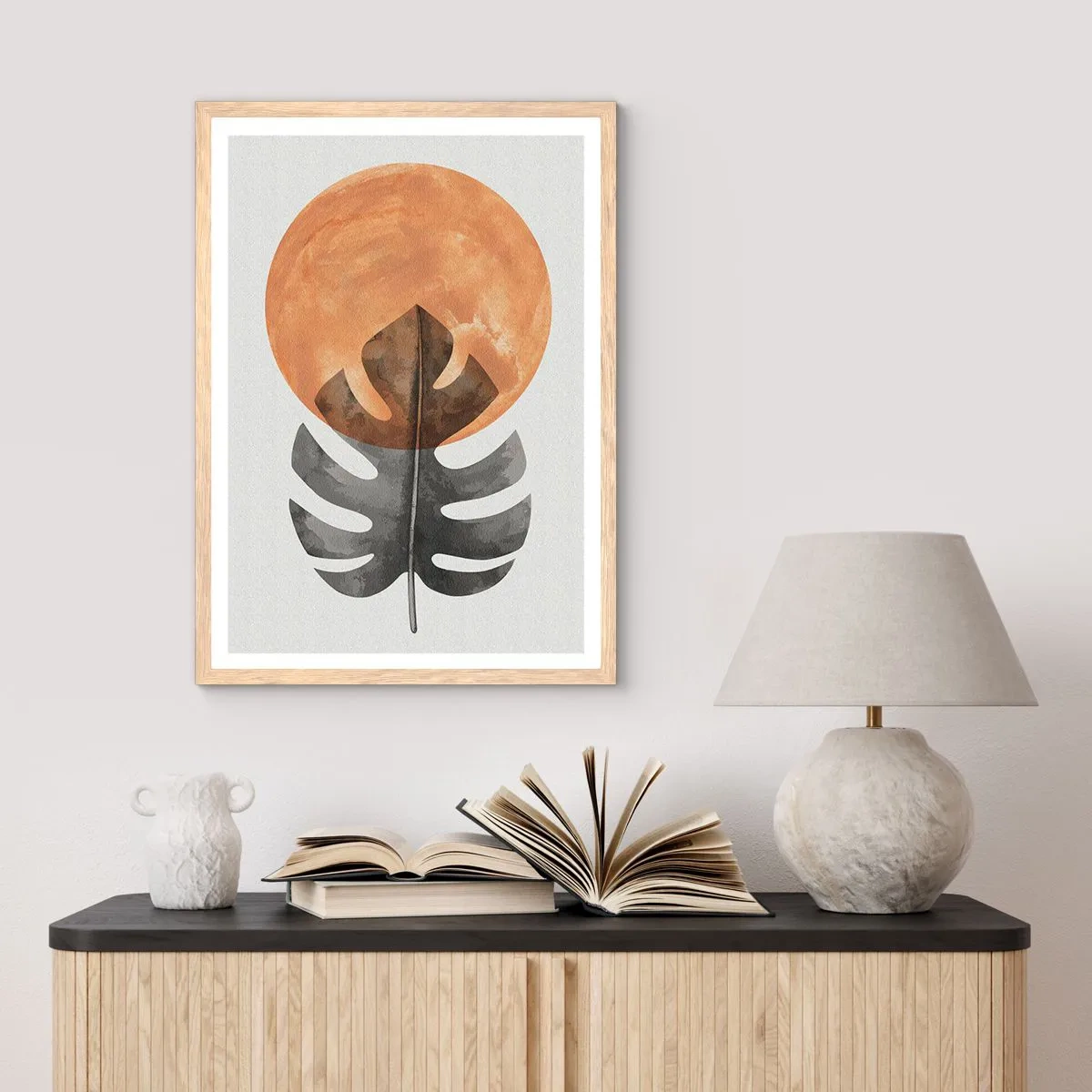 Póster en marco roble claro - Siempre el sol - 61x91 cm