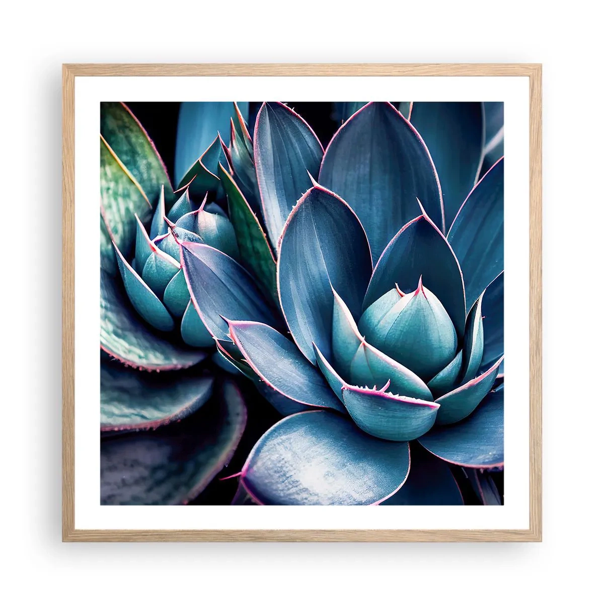 Póster en marco roble claro - Fuerza vital - 60x60 cm