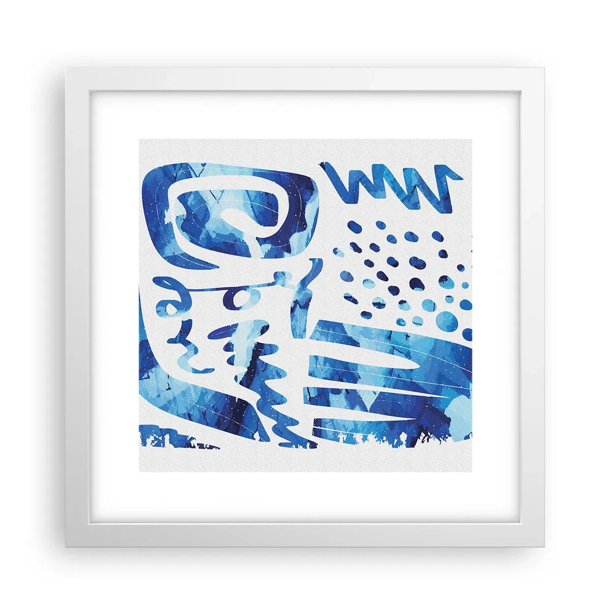 Póster en marco blanco - Vuelta a las raíces - 30x30 cm