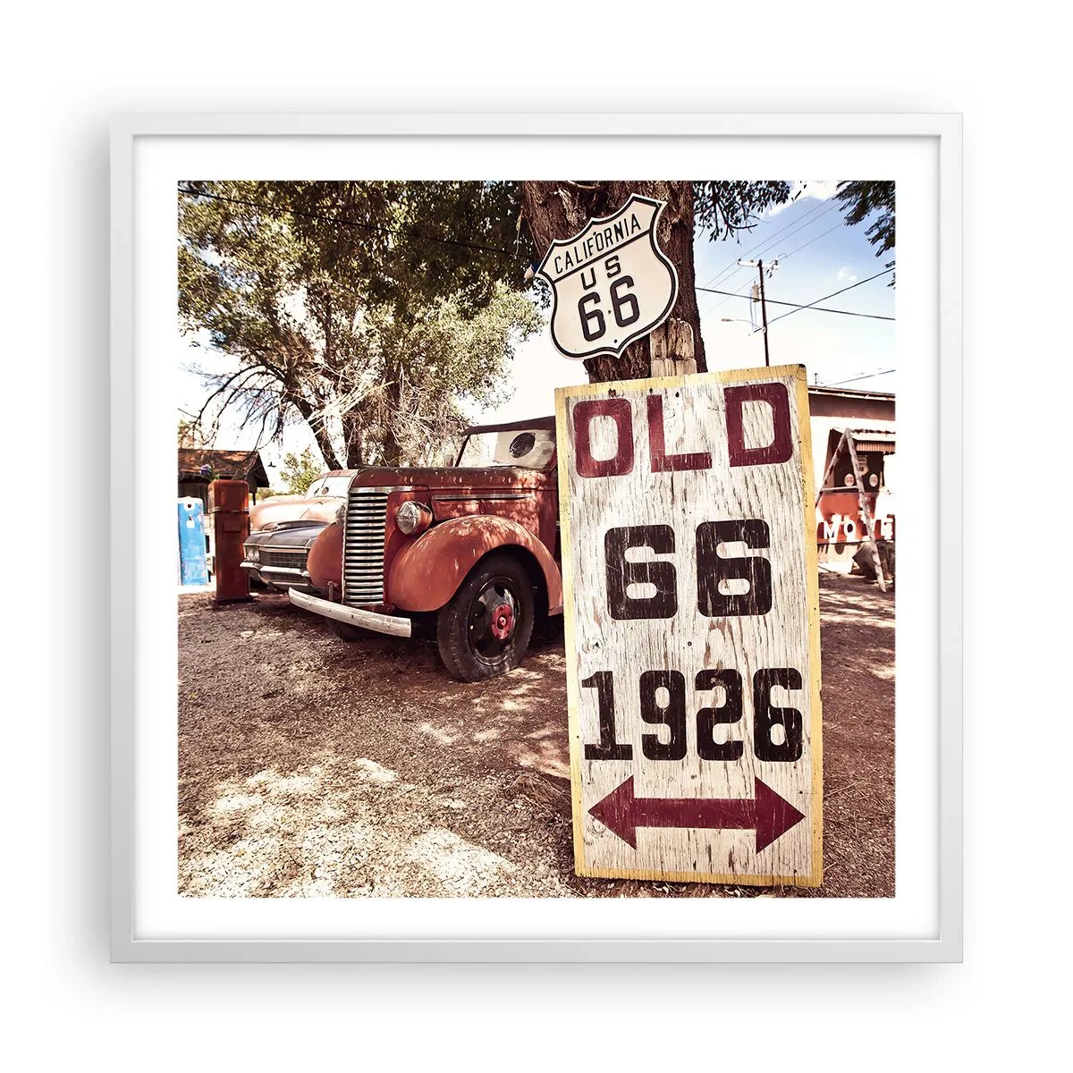 Póster en marco blanco - Una leyenda de la América profunda - 60x60 cm