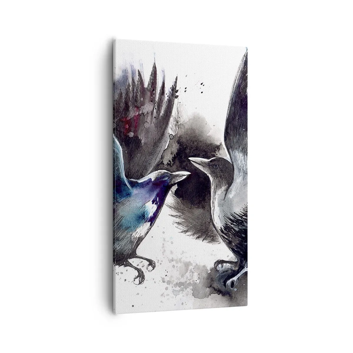 Cuadro sobre lienzo - Impresión de Imagen - De cuervo a cuervo... - 55x100 cm