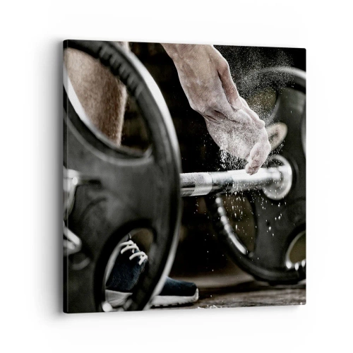 Cuadro sobre lienzo - Impresión de Imagen - ¡Reto aceptado! - 40x40 cm