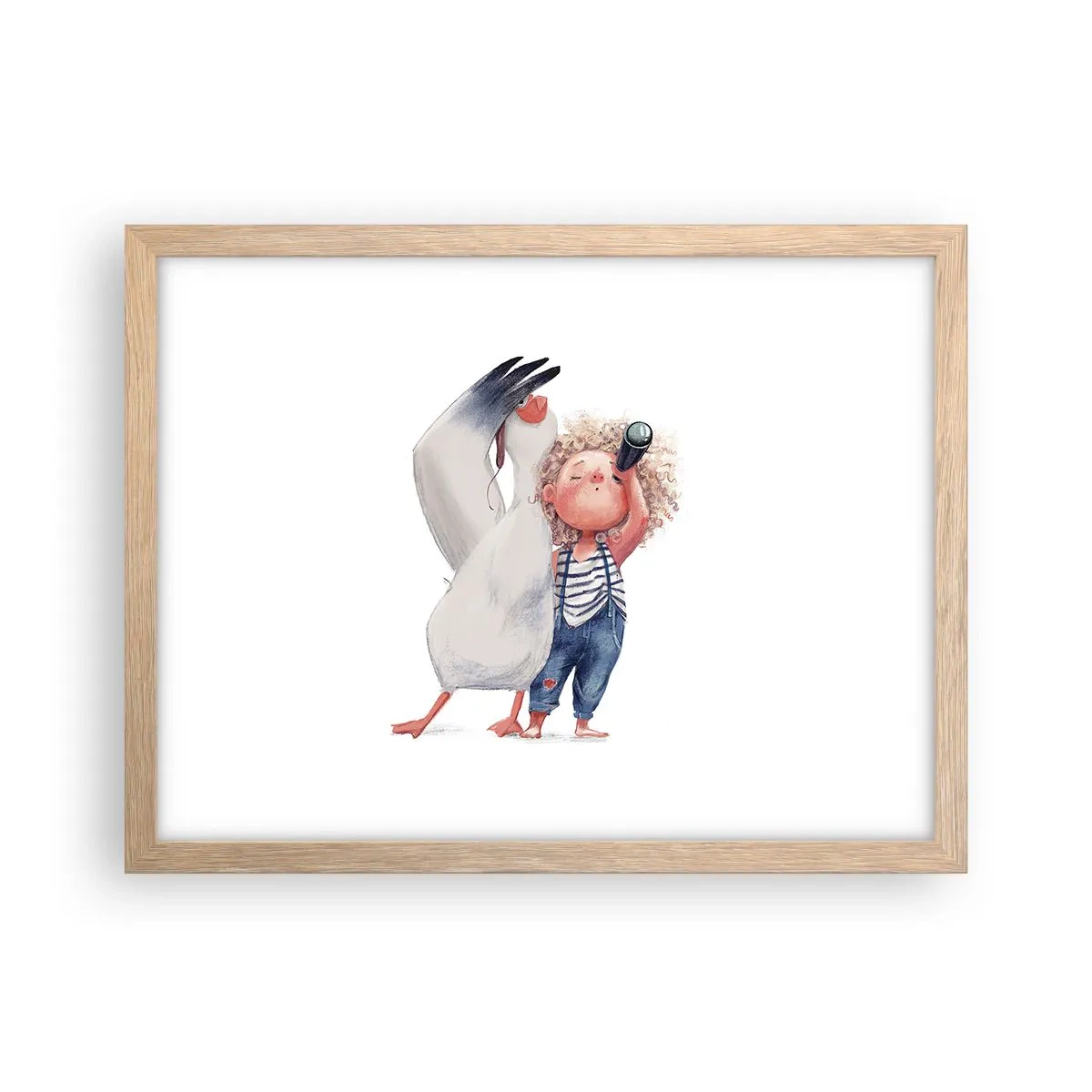 Póster en marco roble claro - Un plan para un gran viaje - 40x30 cm