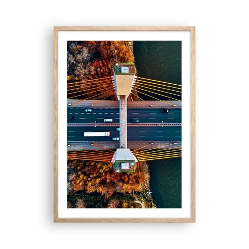 Póster en marco roble claro - Más allá de las aguas, más allá de los bosques - 50x70 cm