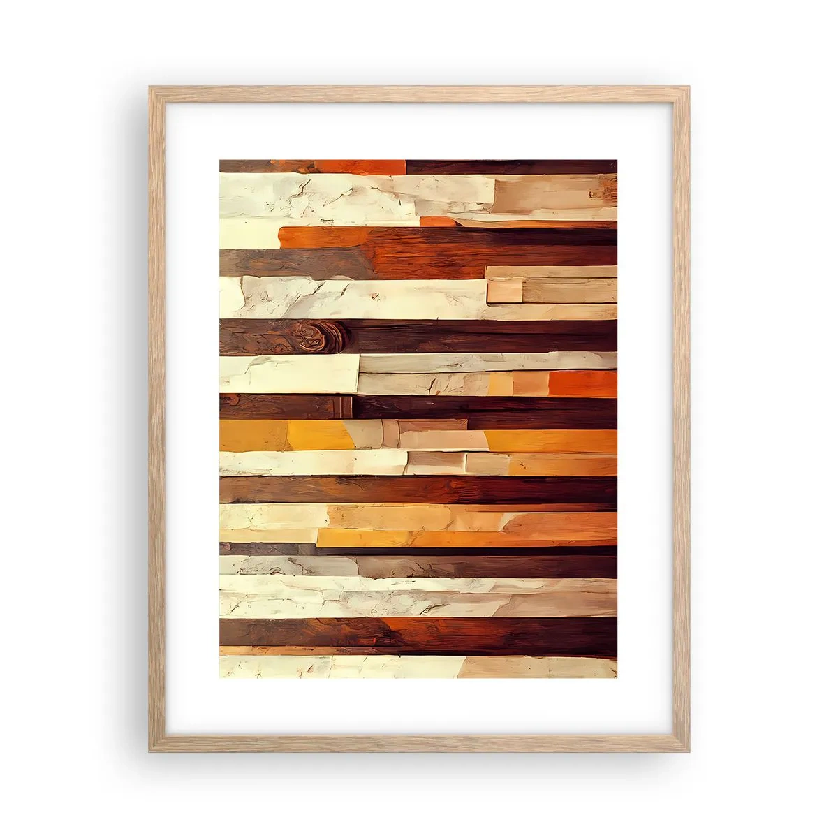 Póster en marco roble claro - Himno de los árboles del bosque - 40x50 cm