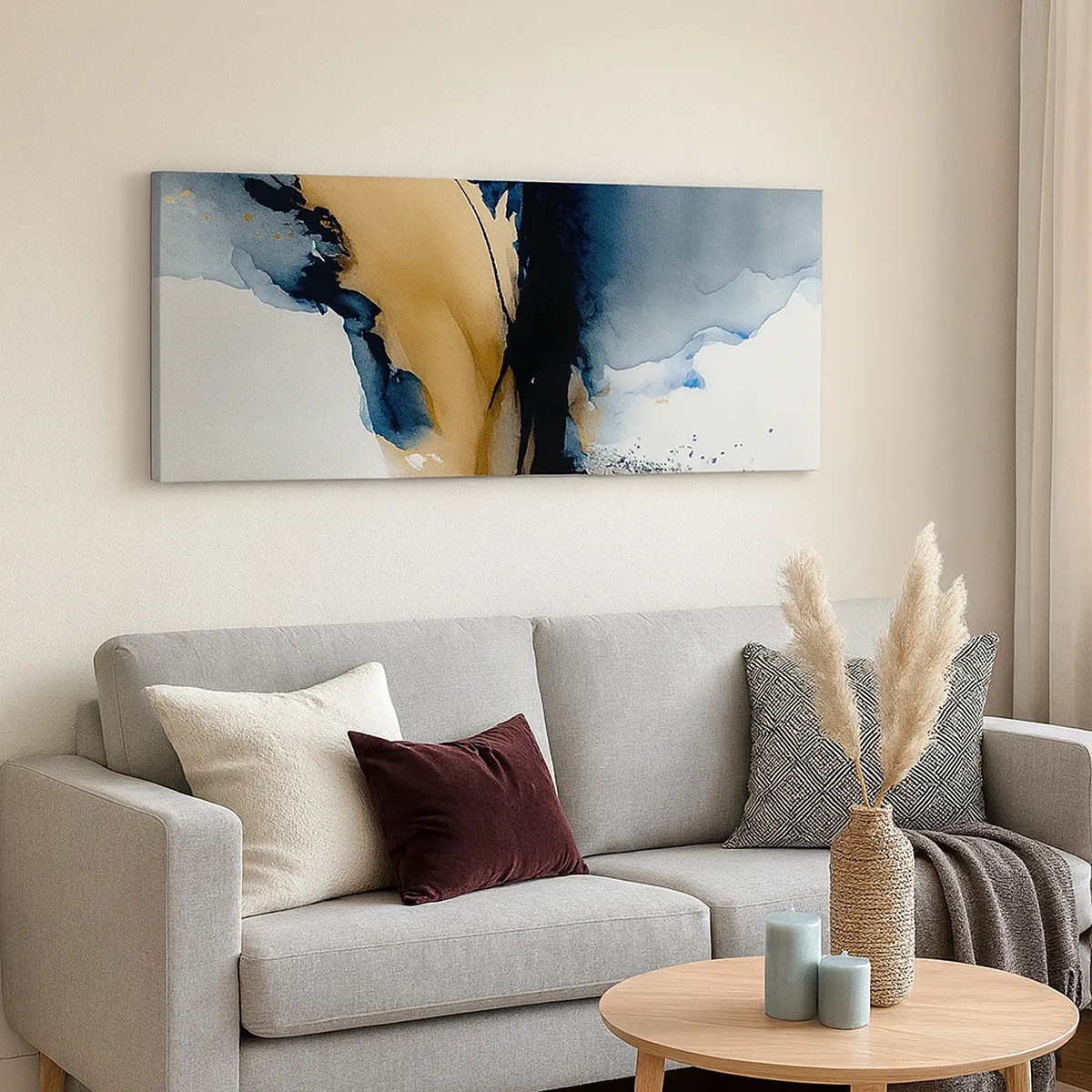 Cuadro sobre lienzo - Impresión de Imagen - Tras el telón - 30x30 cm