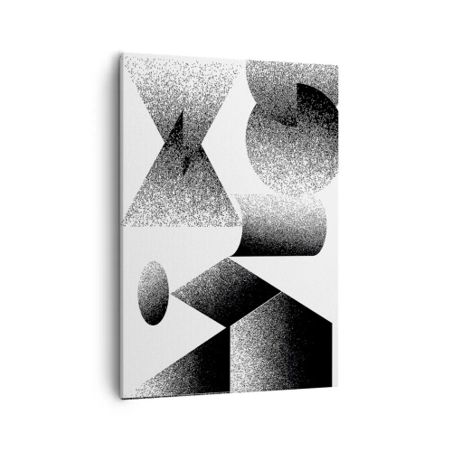 Cuadro sobre lienzo - Impresión de Imagen - Geometría compuesta por ángulos y formas ovaladas. - 50x70cm - Ángulos y óvalos - Decoración de pared moderna para salón y dormitorio ARTTOR
