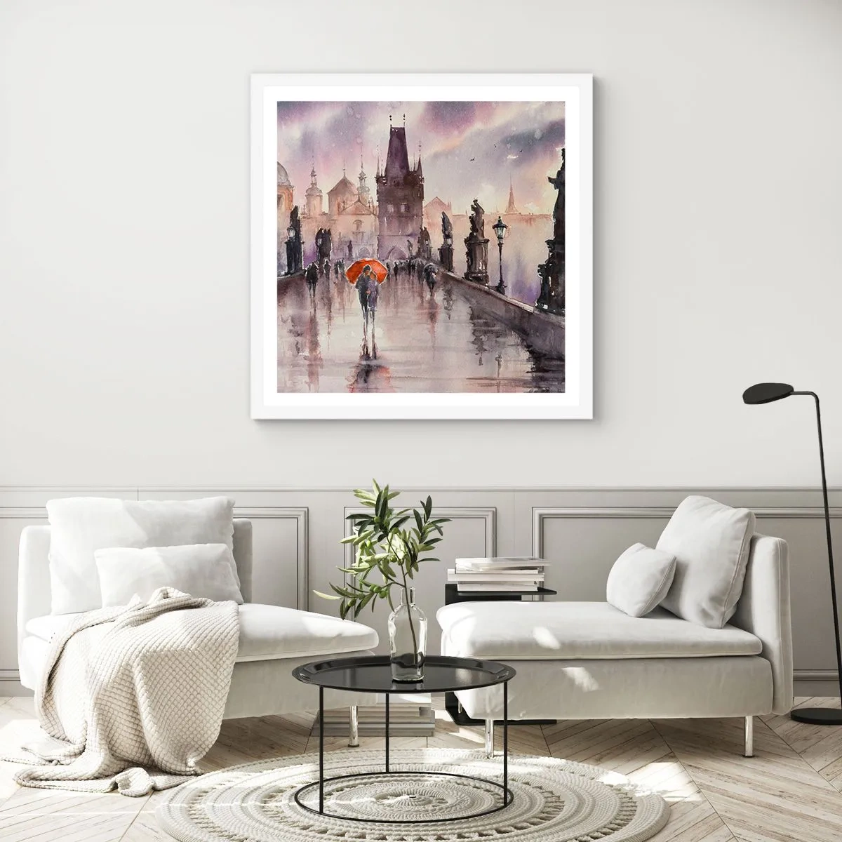 Póster en marco blanco - La gente no cambia - 40x40 cm