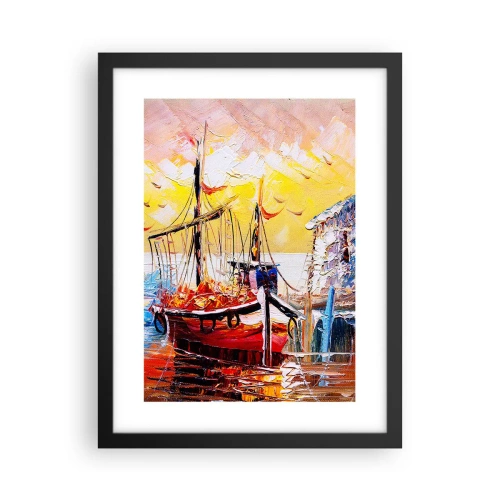Póster en marco negro - Feliz regreso - 30x40 cm