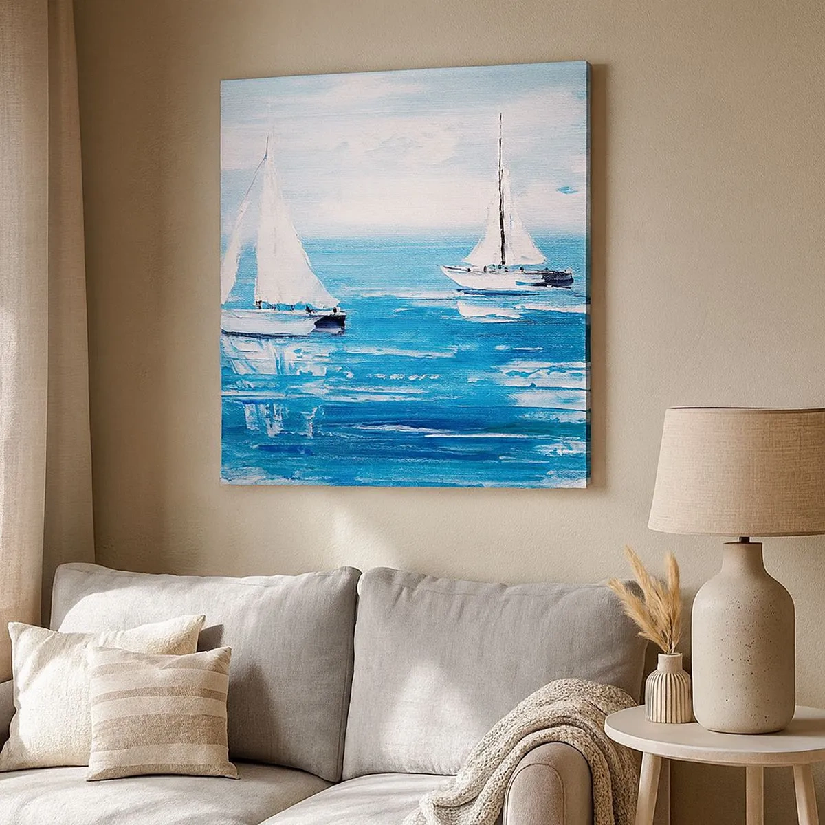 Cuadro sobre lienzo - Impresión de Imagen - Con un amigo a tu lado - 30x30 cm