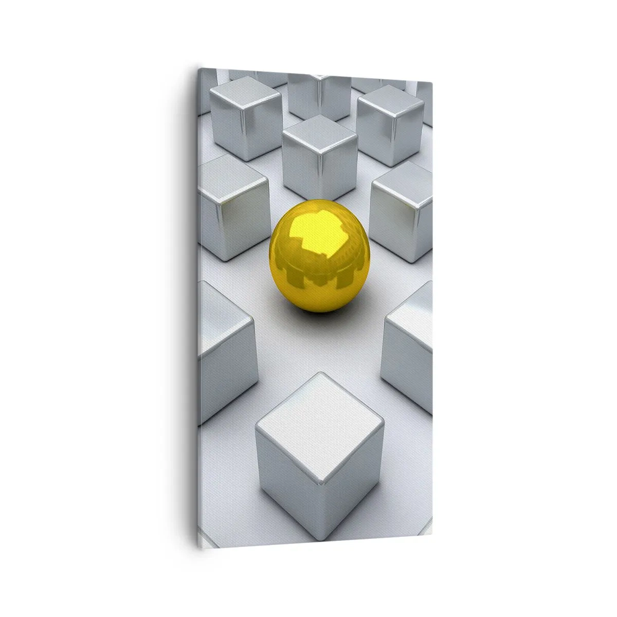 Cuadro sobre lienzo - Impresión de Imagen - ¿Por qué yo? Composición geométrica - 55x100 cm