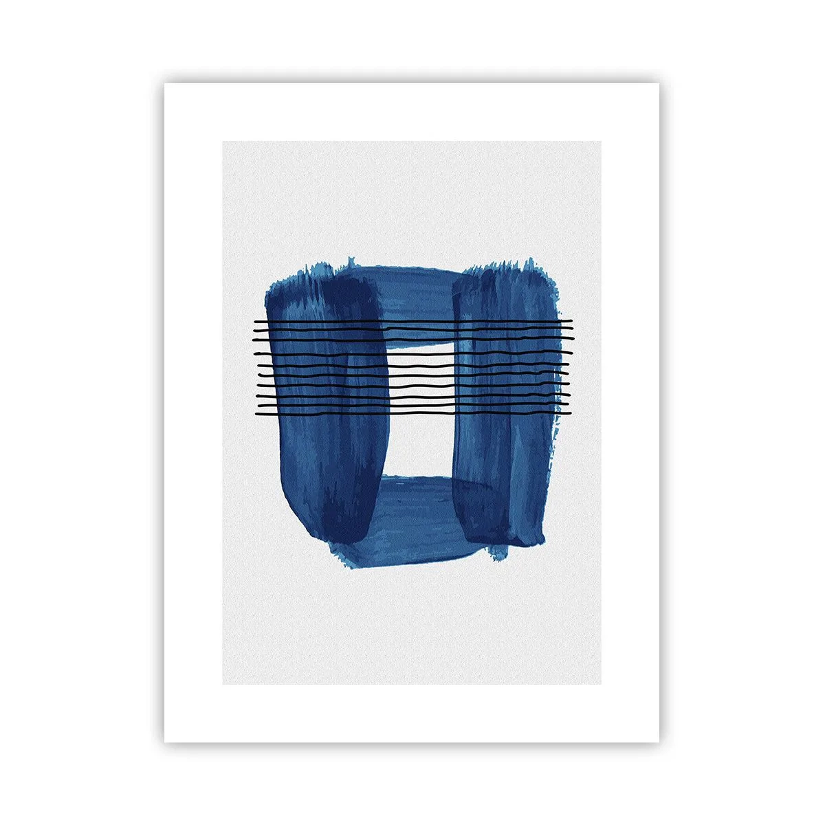 Póster - Composición azul y negra - 30x40 cm