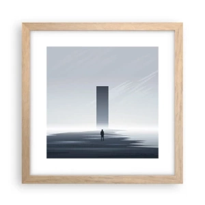 Póster en marco roble claro - ¿Oportunidad o amenaza? - 30x30 cm