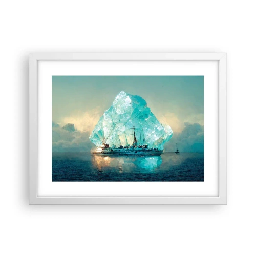 Póster en marco blanco - Diamante ártico - 40x30 cm