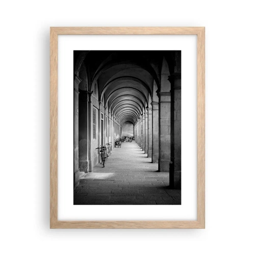 Póster en marco roble claro - Resguardo bajo los arcos - 30x40 cm