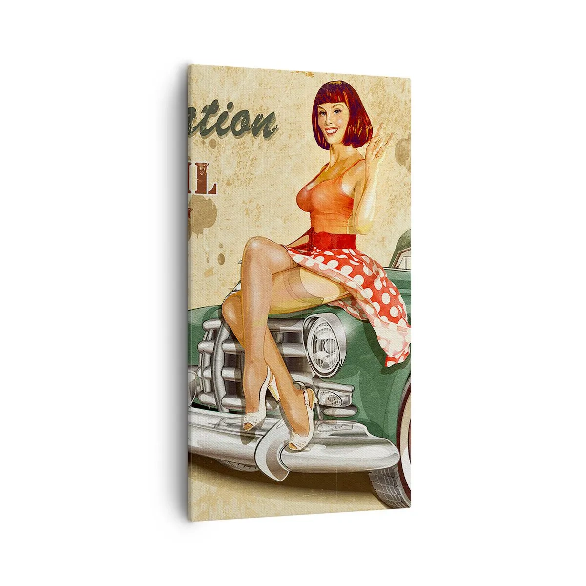 Cuadro sobre lienzo - Impresión de Imagen - Los gloriosos años 40 - 55x100 cm