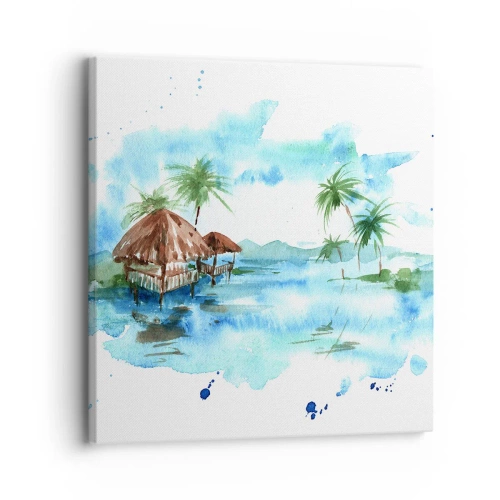 Cuadro sobre lienzo - Impresión de Imagen - En algún lugar del Pacífico - 30x30 cm