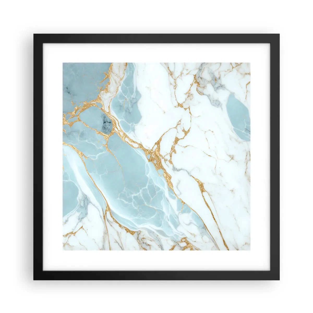 Póster en marco negro - Riqueza en la piedra - 40x40 cm