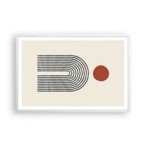 Póster en marco blanco - Magnetismo de formas y colores - 91x61 cm