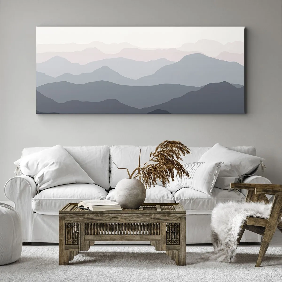 Cuadro sobre lienzo - Impresión de Imagen - Cordilleras a la vista - 100x40 cm
